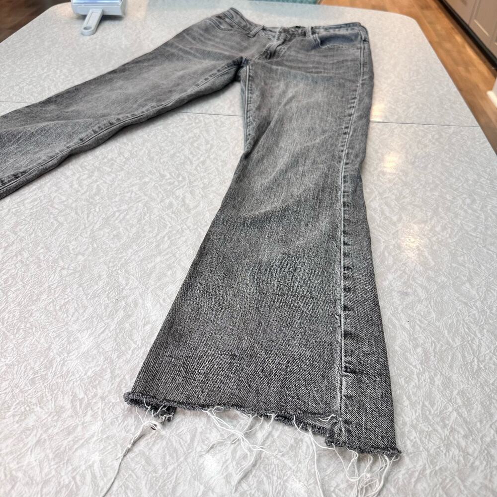 Dear John Rough Hem Stonewashed Black + White Straight Leg Jeans Size 25 - Picture 4 of 16